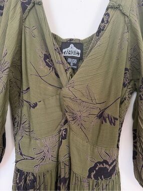 Fall Angie’s Olive green printed dress